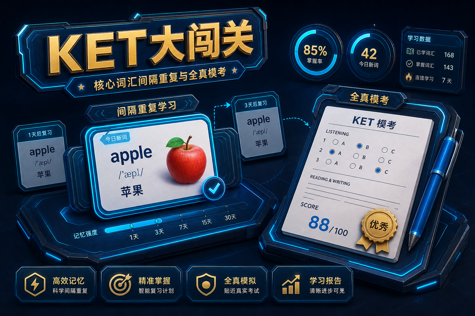 KET大闯关：词汇练习与全真模考