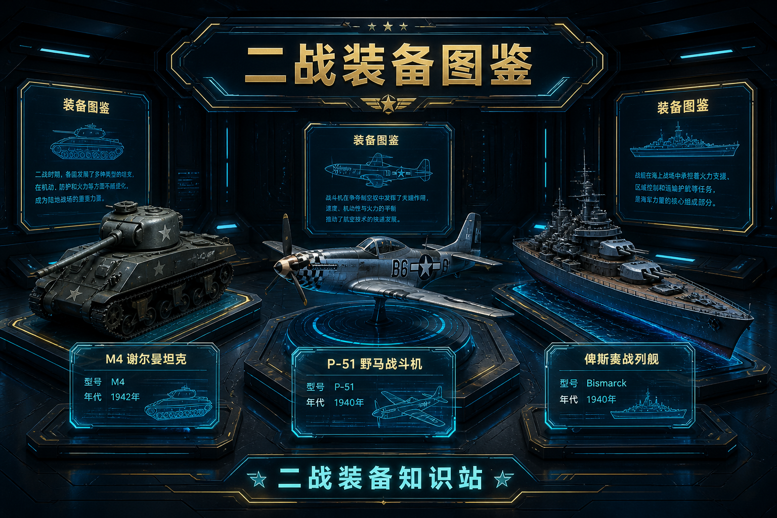 二战装备图鉴：分类检索与示意图像